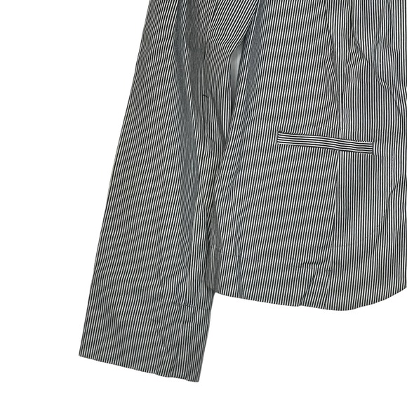 Talbots Petites Stretch Blazer Jacket Women 4 Long Sleeve Striped Front Button - Picture 3 of 8